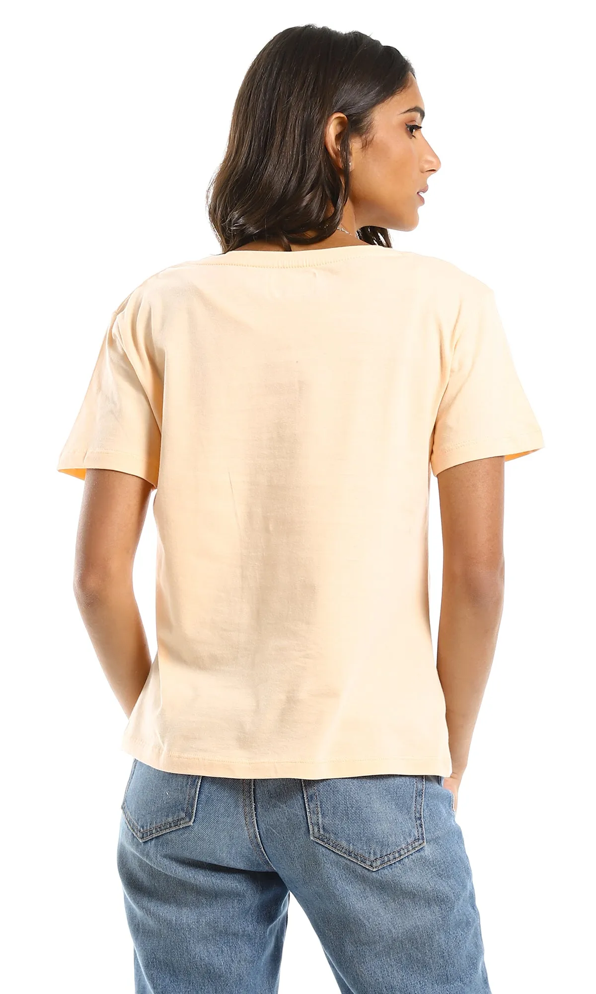 98295 Slip On Wide V-Neck Simon Basic Tee