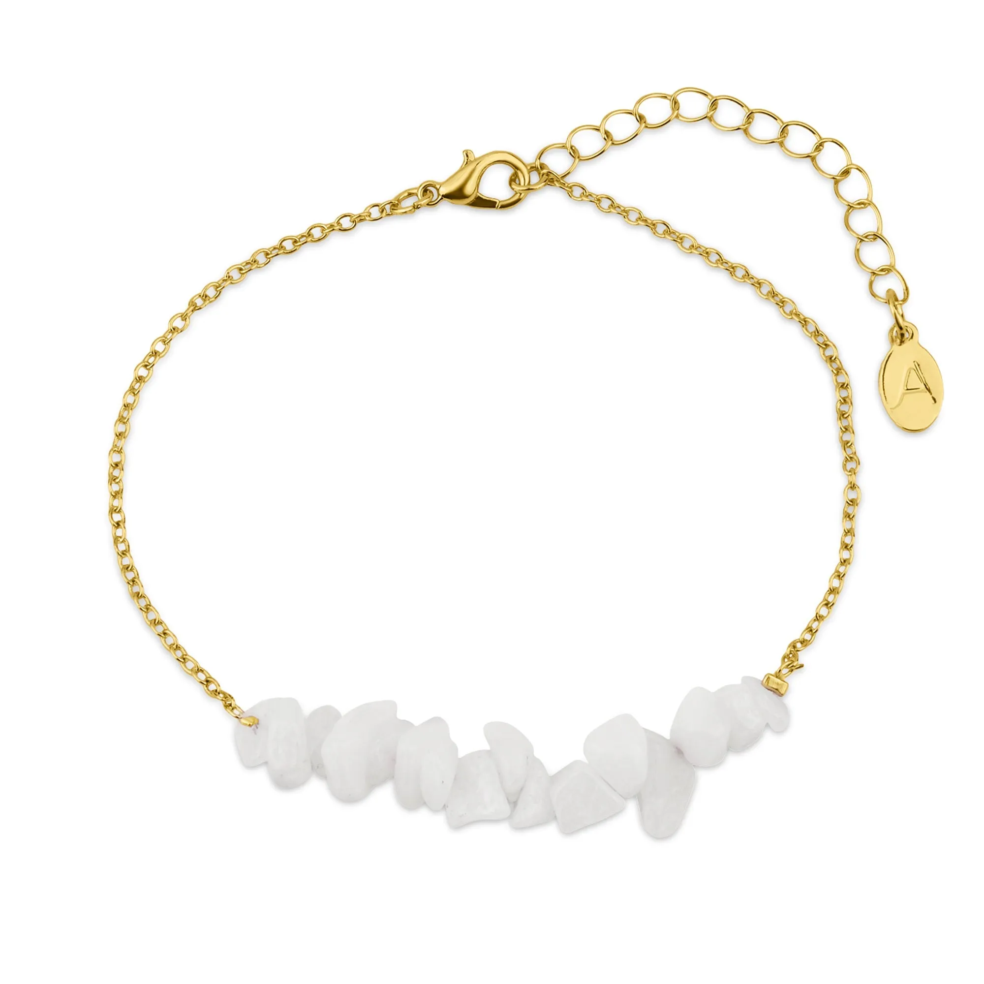 Accessorize London Women's Gold  Raw Stone Anklet