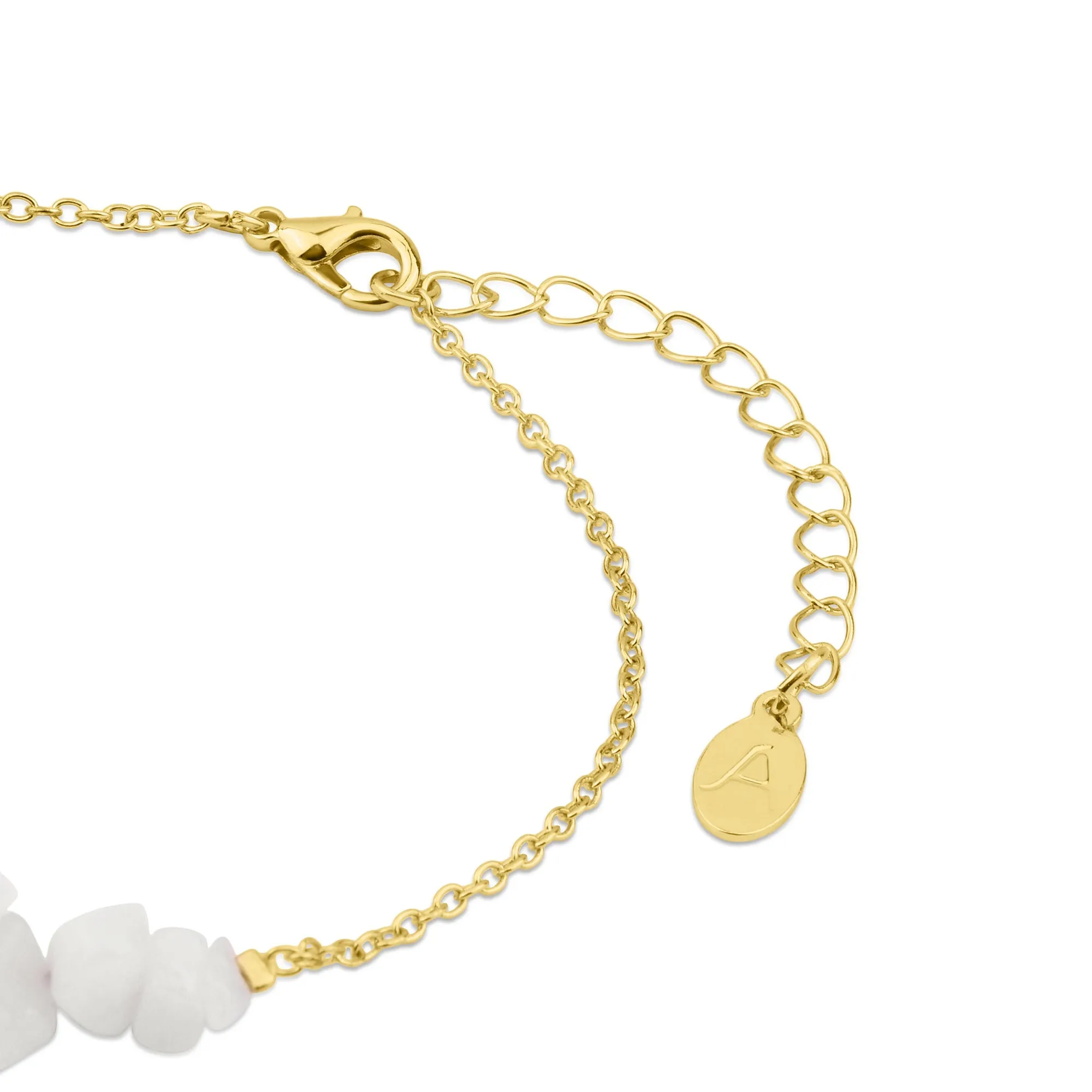 Accessorize London Women's Gold  Raw Stone Anklet