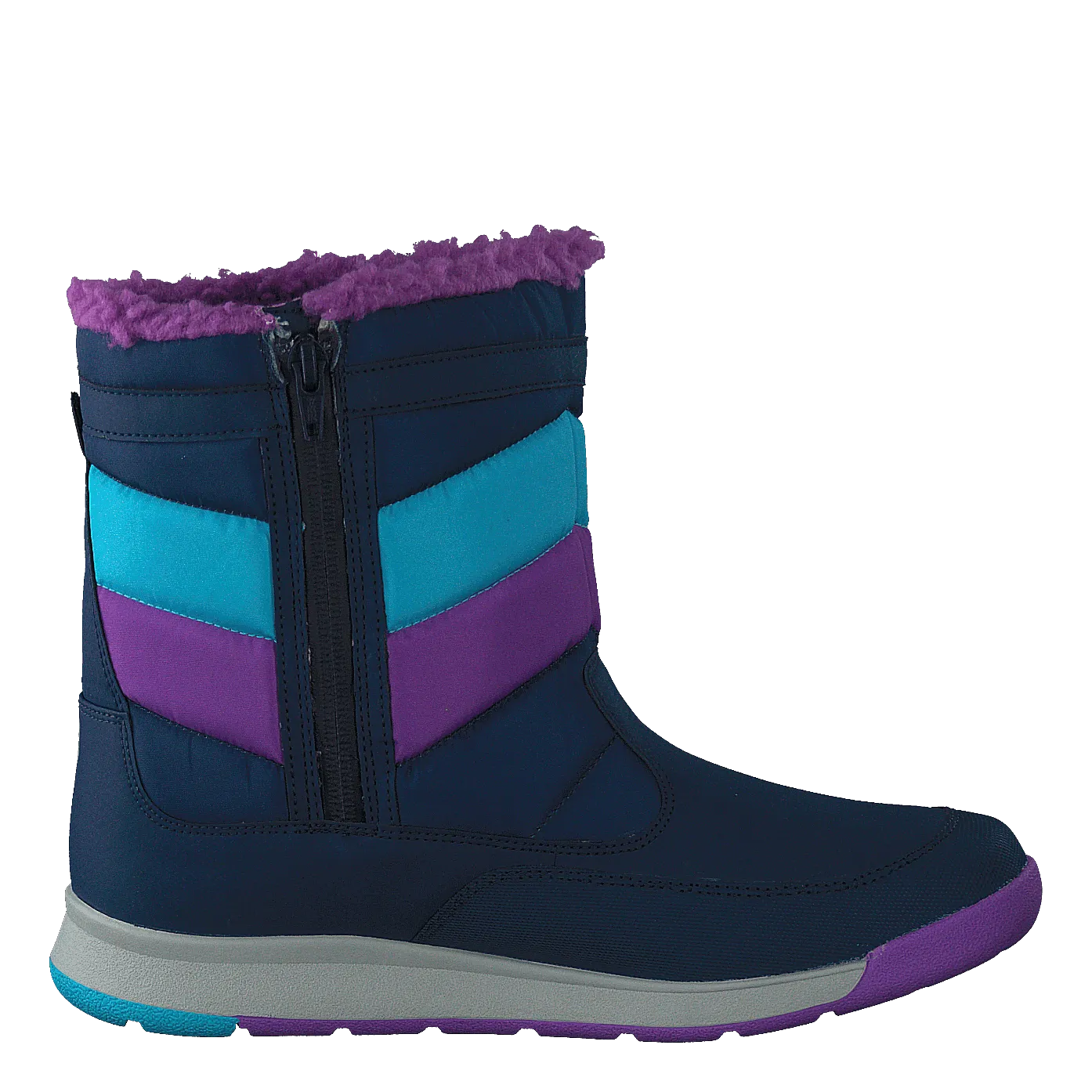 Alpine Puffer Wtpf Navy/turq/purple