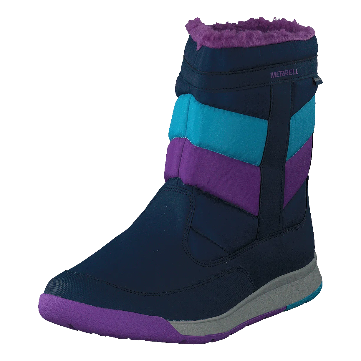 Alpine Puffer Wtpf Navy/turq/purple