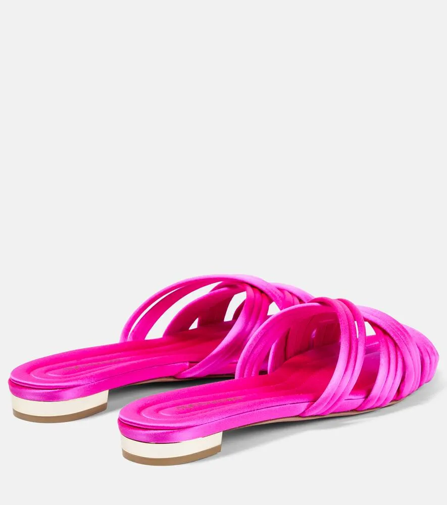 Aquazzura Oahu satin slides