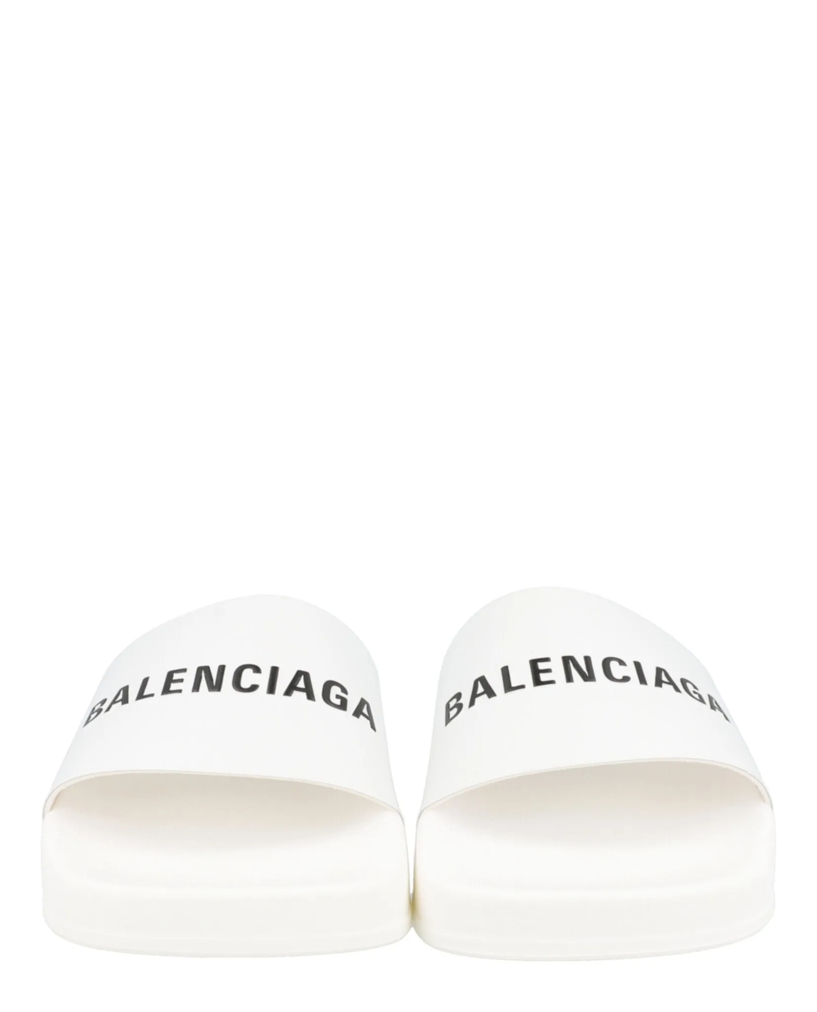 Balenciaga Unisex-Child Logo Pool Slides