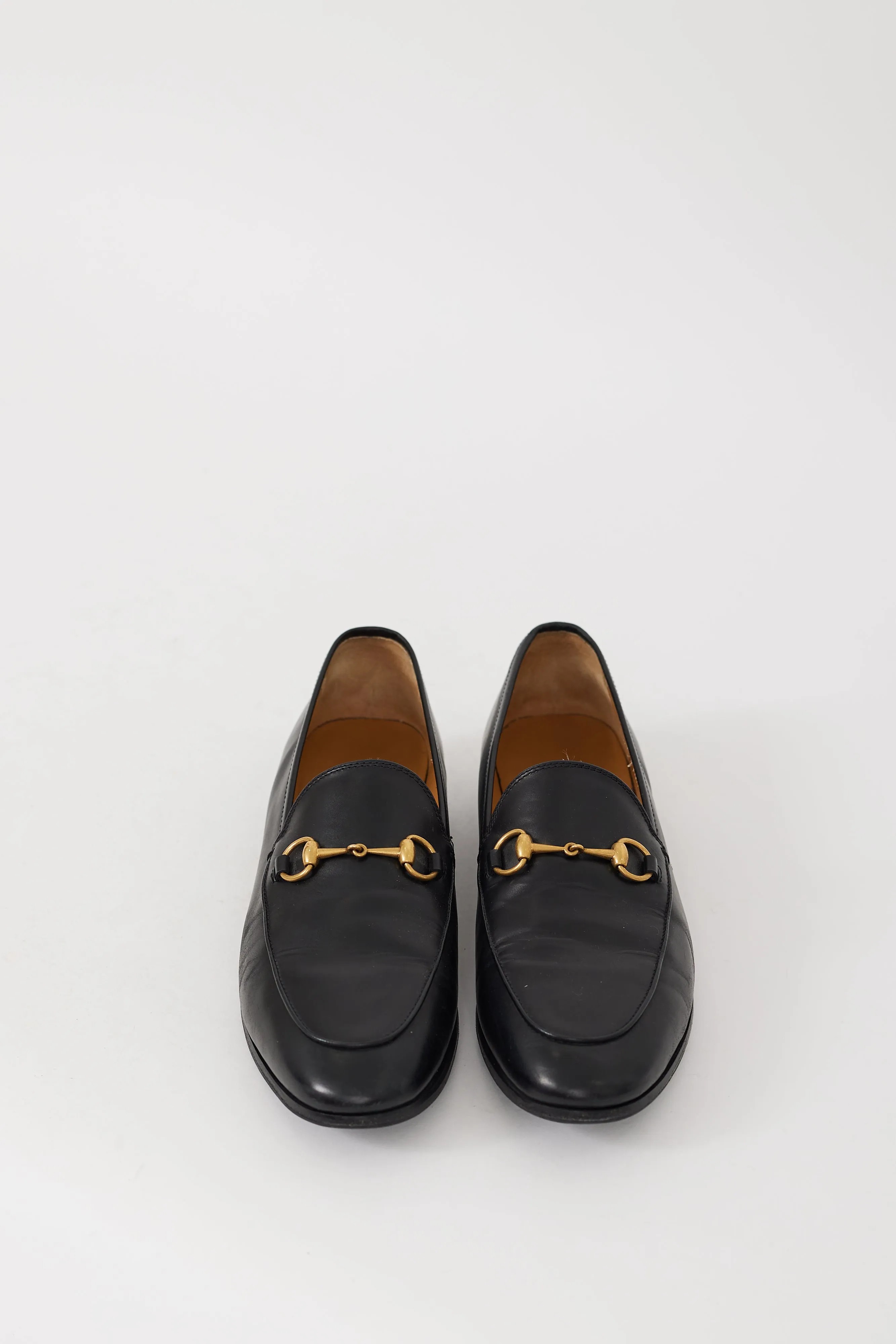 Black & Gold Leather Jordaan Loafer