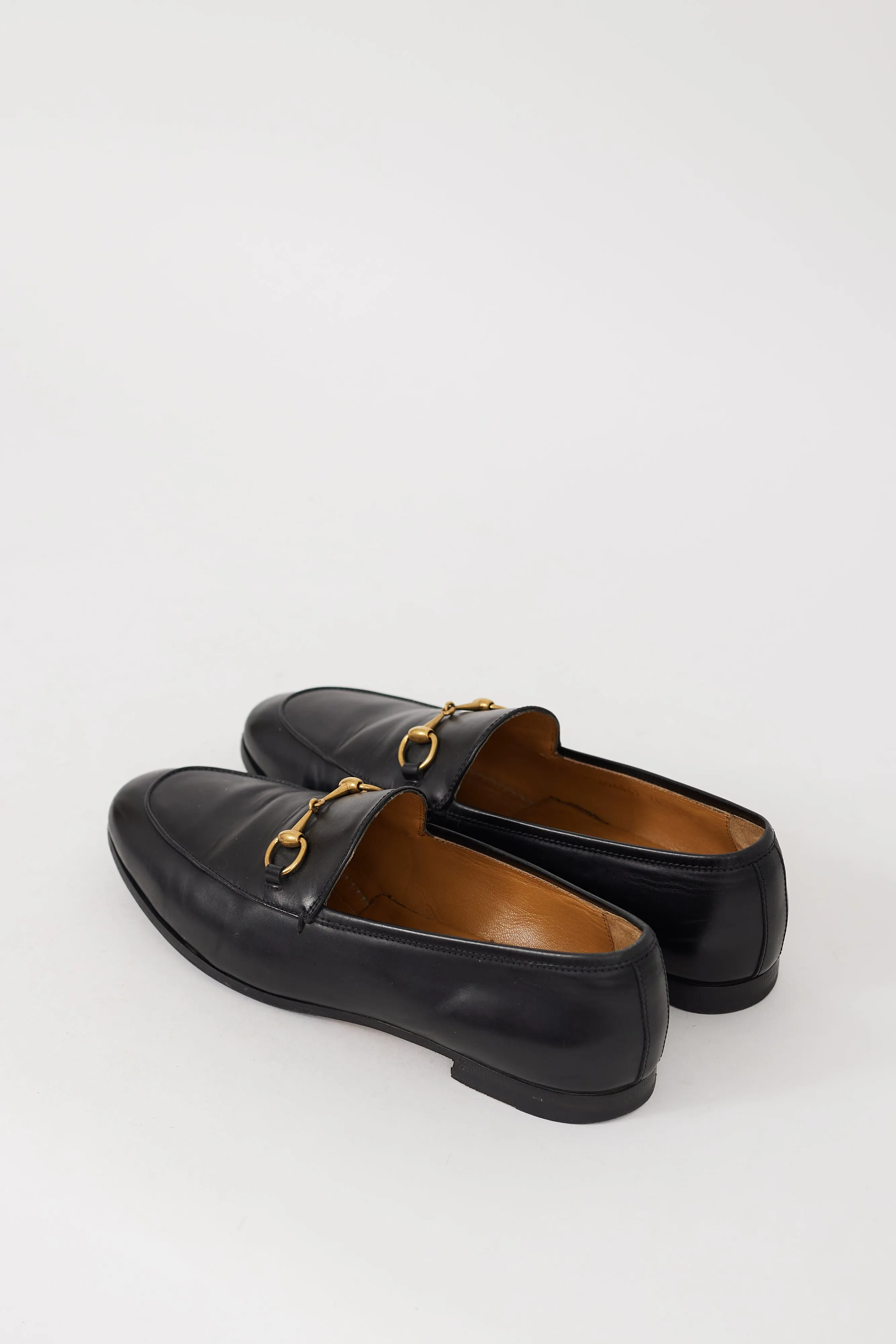 Black & Gold Leather Jordaan Loafer