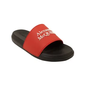 Black And Red Logo Pool Slides