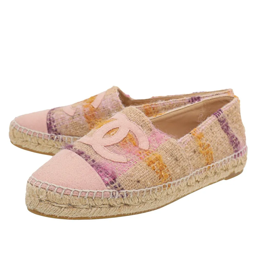 Chanel Bicolor CC Cap Toe Wool Espadrille 40