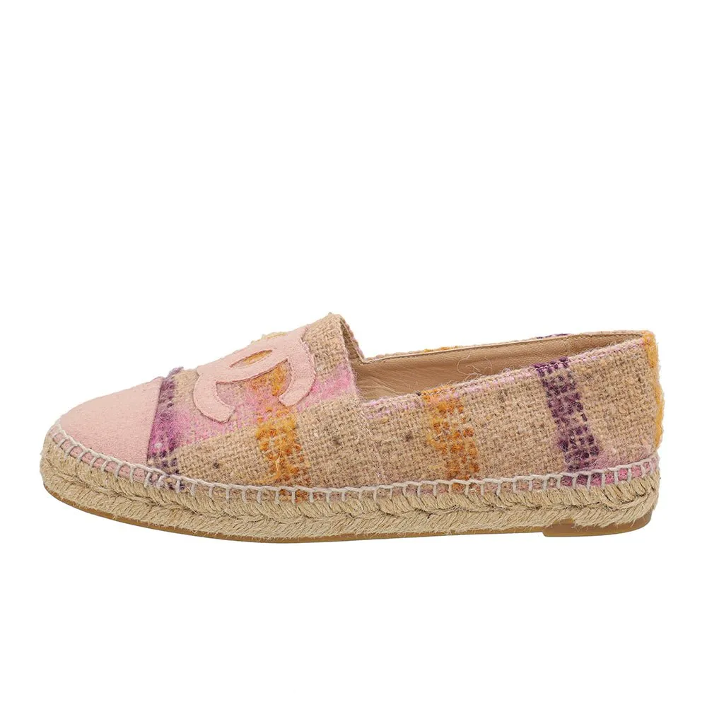 Chanel Bicolor CC Cap Toe Wool Espadrille 40