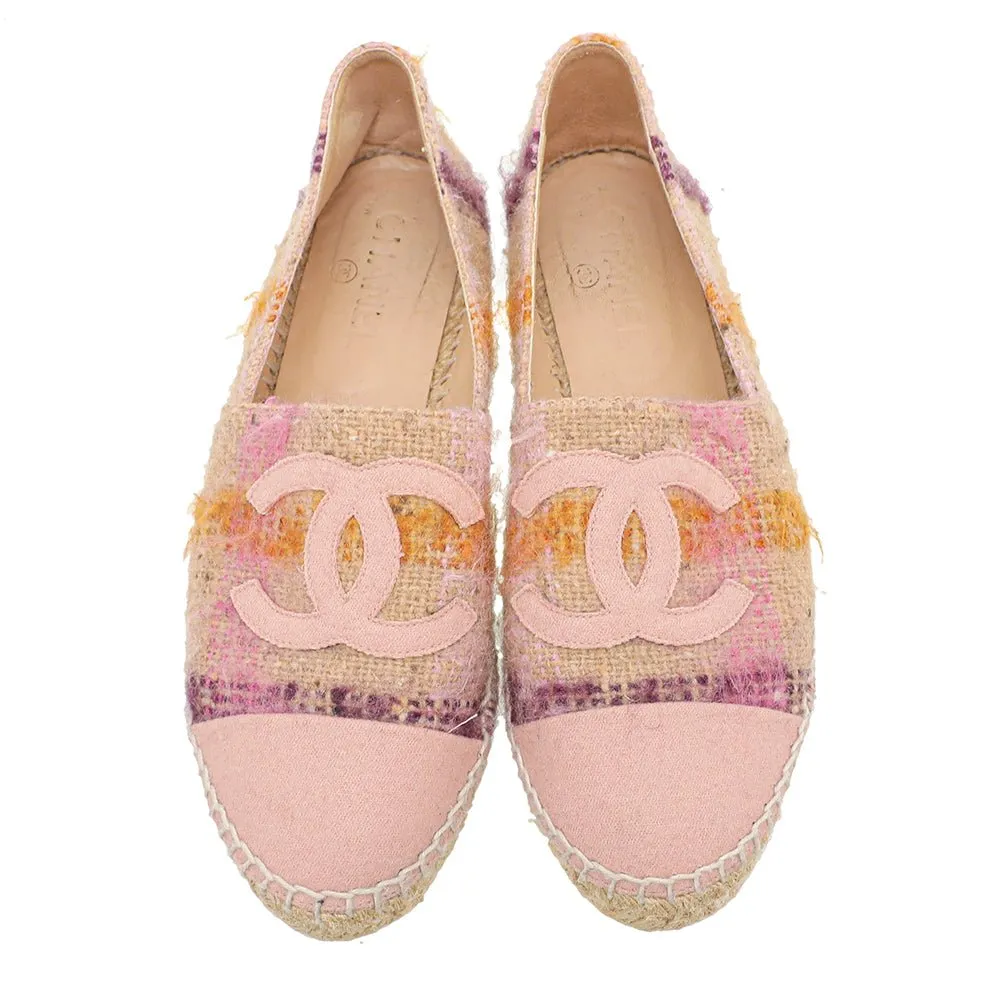 Chanel Bicolor CC Cap Toe Wool Espadrille 40