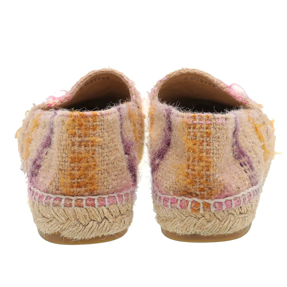 Chanel Bicolor CC Cap Toe Wool Espadrille 40