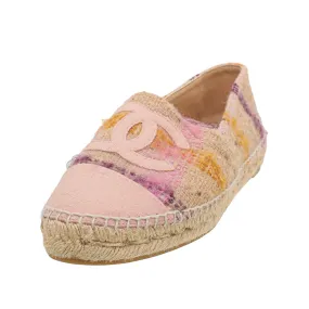 Chanel Bicolor CC Cap Toe Wool Espadrille 40