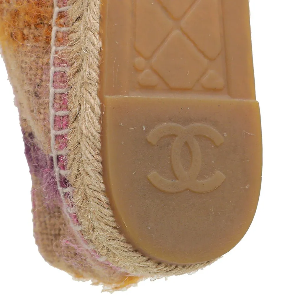 Chanel Bicolor CC Cap Toe Wool Espadrille 40
