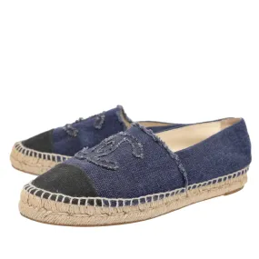 Chanel Bicolor CC Linen Espadrille 40