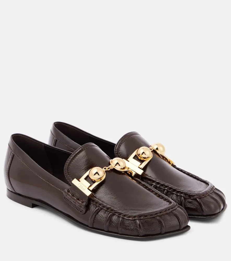 Chloe Miles embellished leather loafers