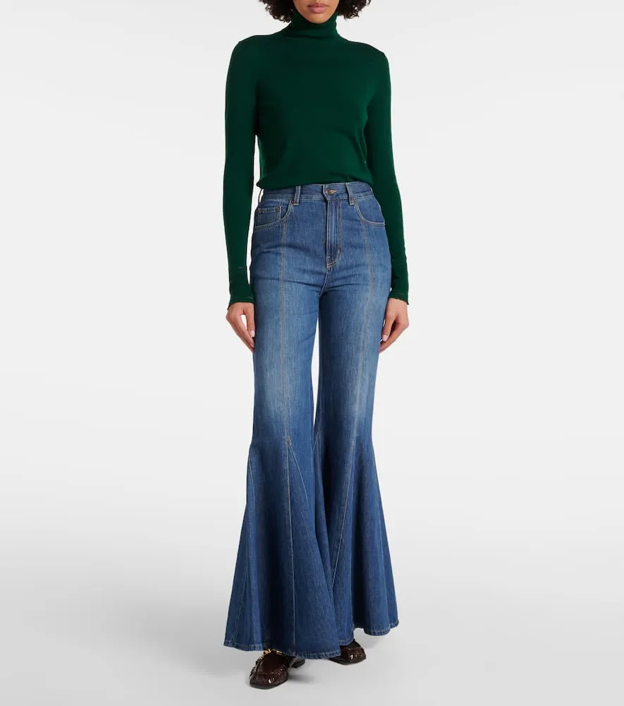 Chloe Miles embellished leather loafers