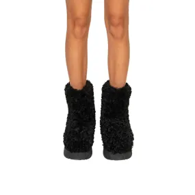 Compass Woolly Black Fluffy Boots