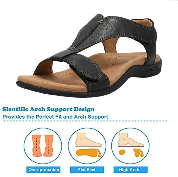 Cuzcare Retro Arch Support Flip-flops T-strap Women Flat Orthopedic Sandals