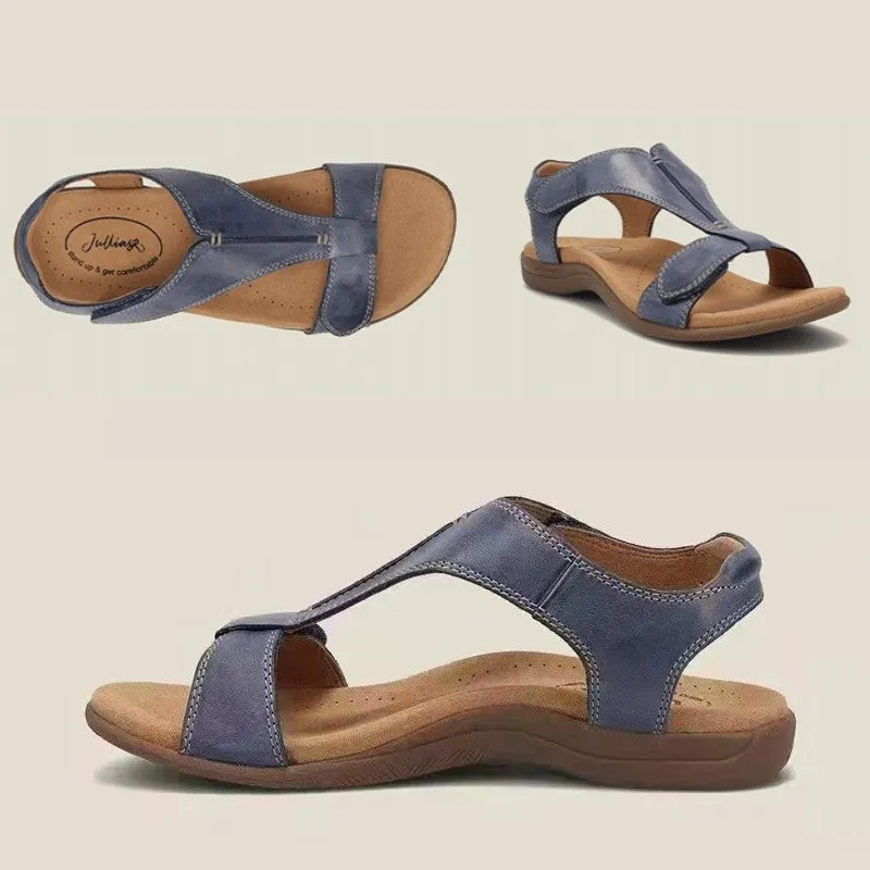 Cuzcare Retro Arch Support Flip-flops T-strap Women Flat Orthopedic Sandals
