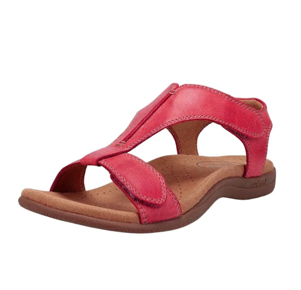 Cuzcare Retro Arch Support Flip-flops T-strap Women Flat Orthopedic Sandals