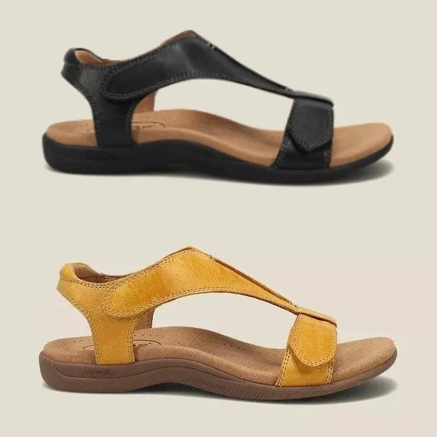 Cuzcare Retro Arch Support Flip-flops T-strap Women Flat Orthopedic Sandals