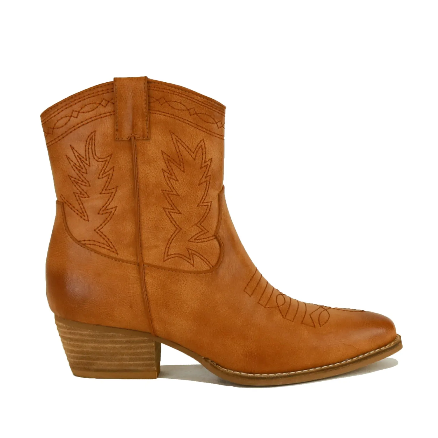 Dallas Embroidered Ankle Boots