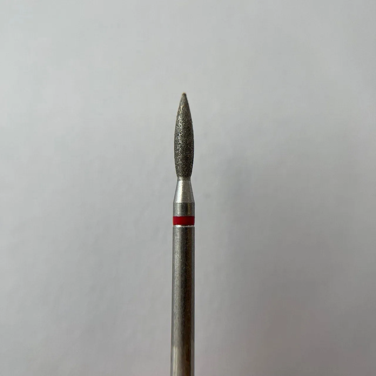 Diamond nail drill bit, “Flame” Pointed, 2.1*8.5 mm, Red