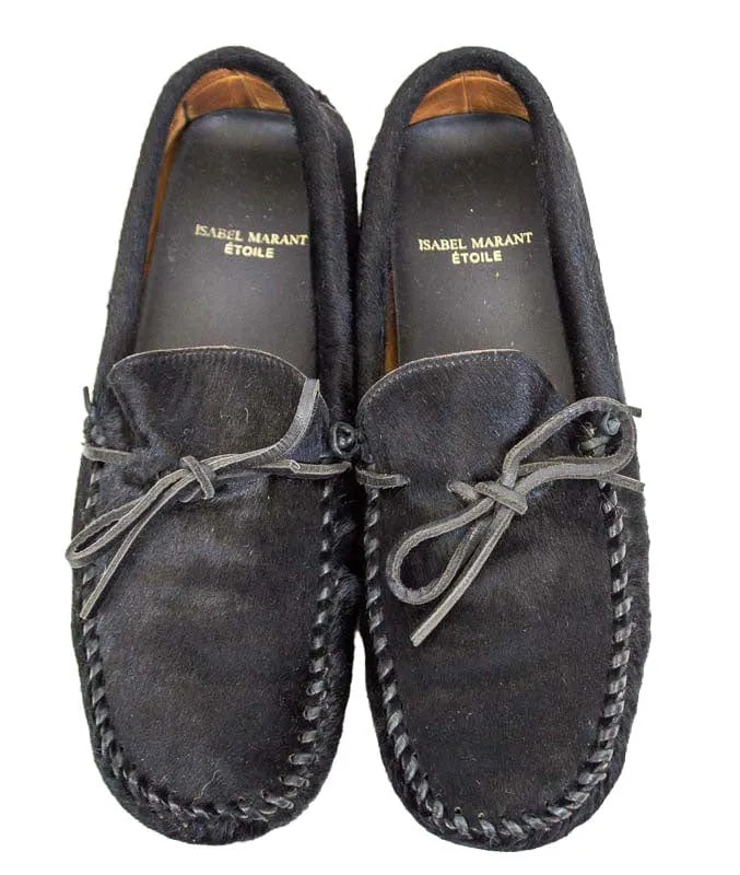 Fell Ponyhair Moccasin Loafers in Black