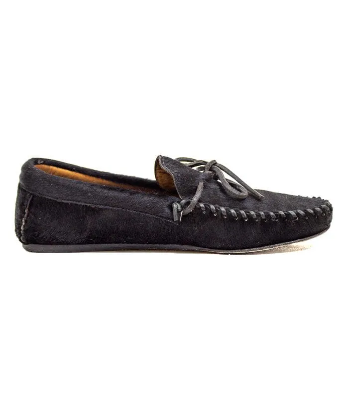 Fell Ponyhair Moccasin Loafers in Black