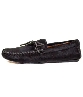 Fell Ponyhair Moccasin Loafers in Black