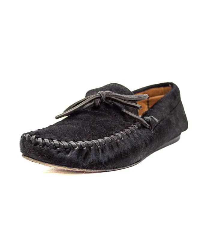Fell Ponyhair Moccasin Loafers in Black