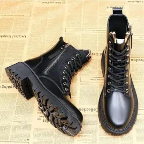 Ivyshape | Black Velvet Winter Boots