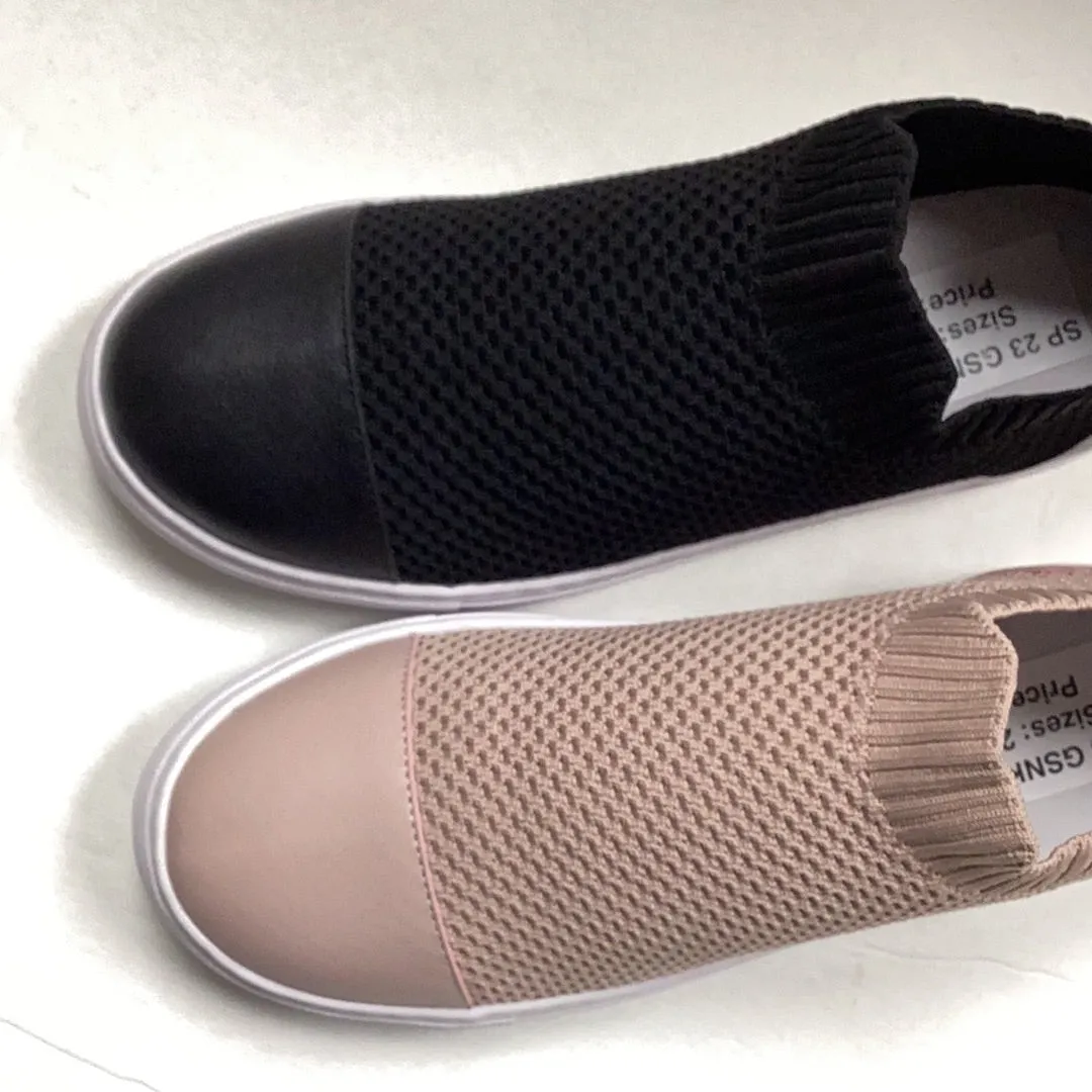 SALE SP23 Venettini Archer Leather Tip Ankle Sock Sneaker