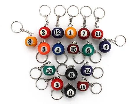 Small Pool Ball Key Chain-25mm