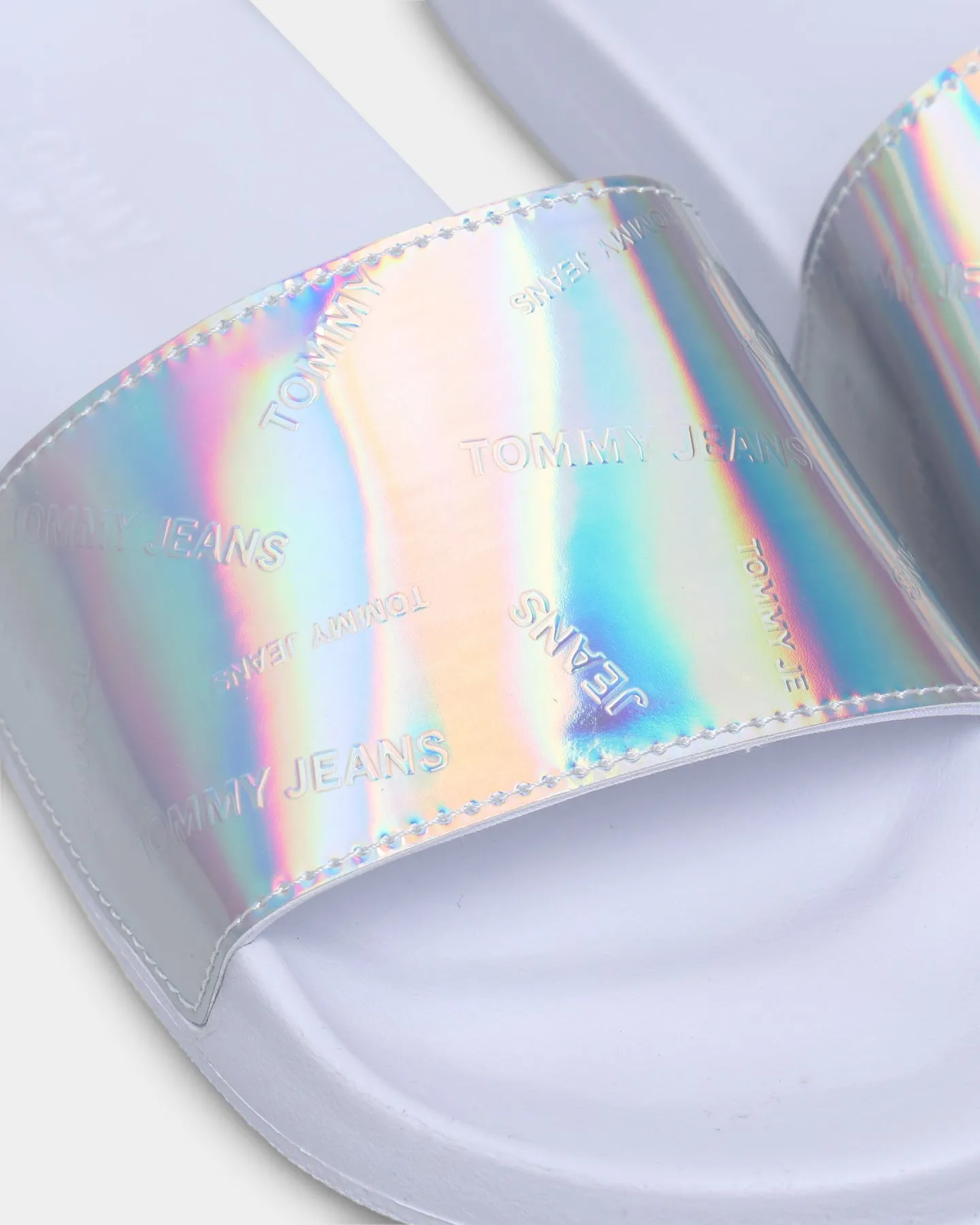 Tommy Jeans Women's Iridescent Pool Slide White