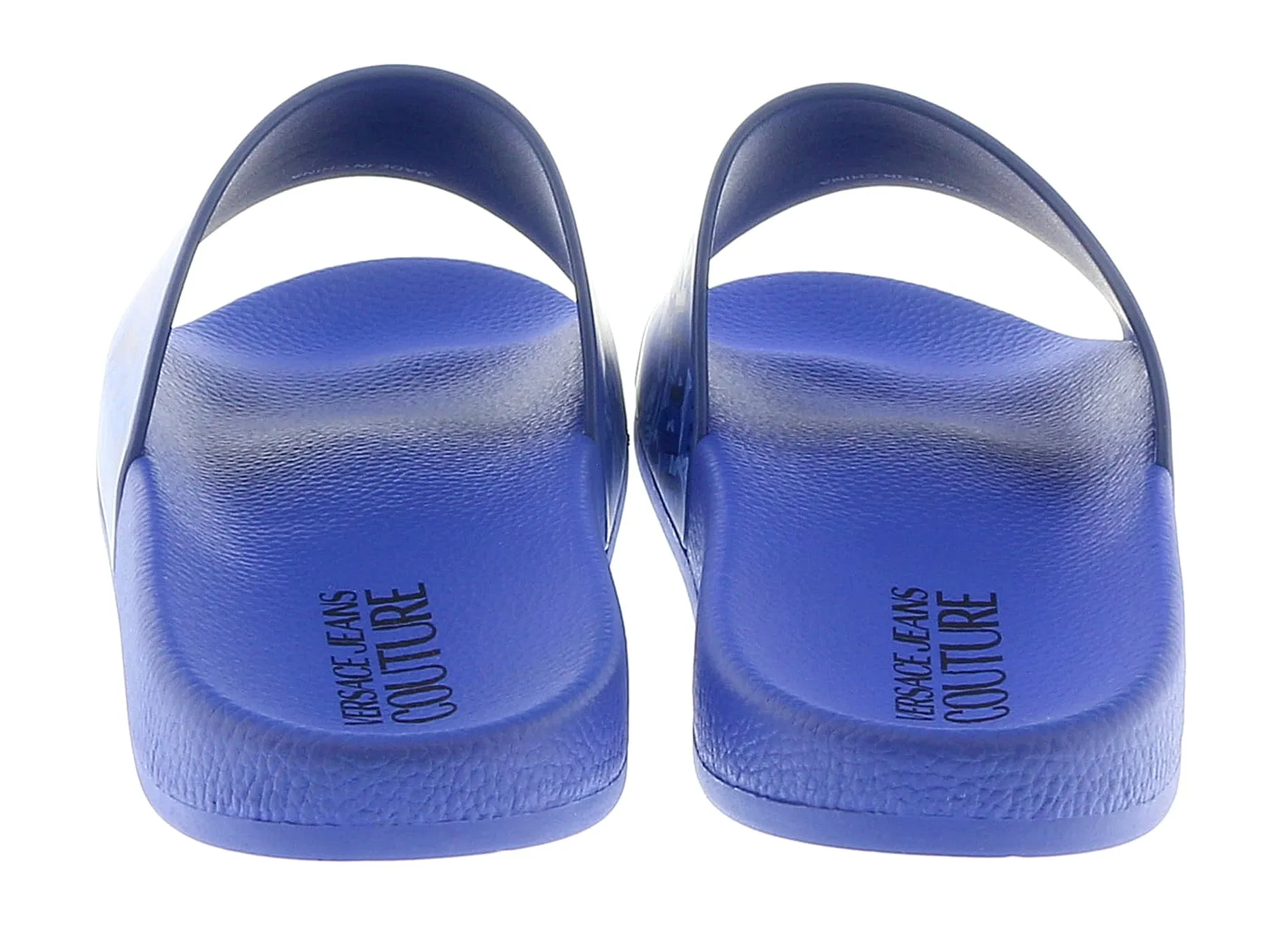 Versace Jeans Couture Electric Blue Baroque Signature Print  Pool Slide-12