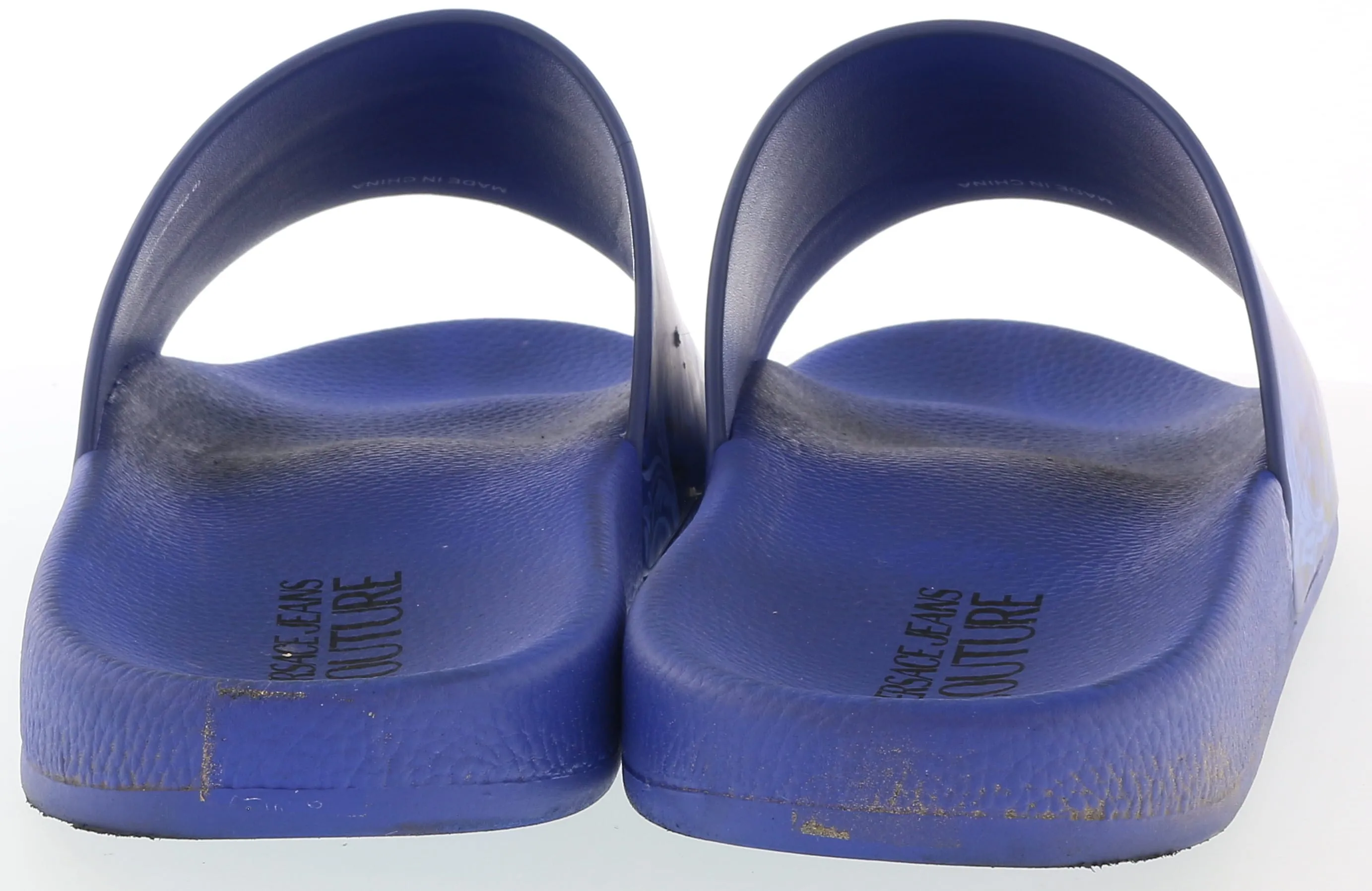 Versace Jeans Couture Electric Blue Baroque Signature Print  Pool Slide-12